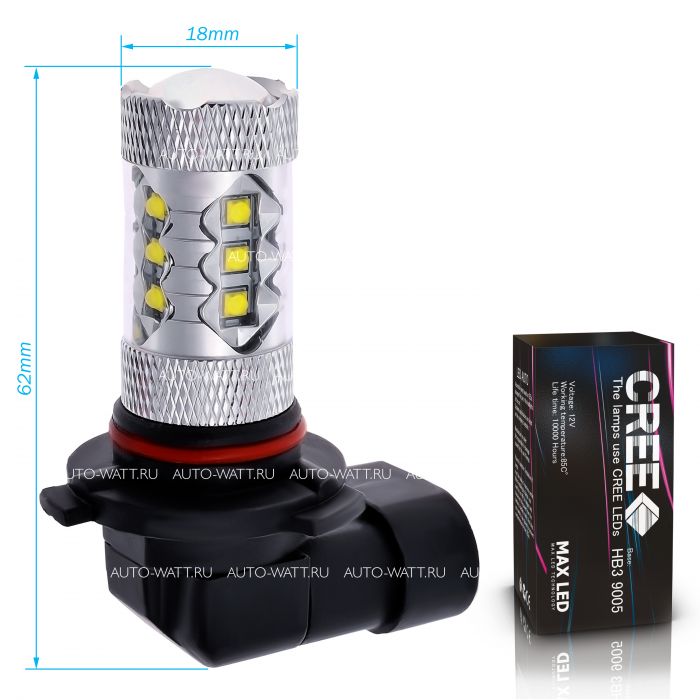Светодиодная лампа HB3 9005 – 16 CREE 80W