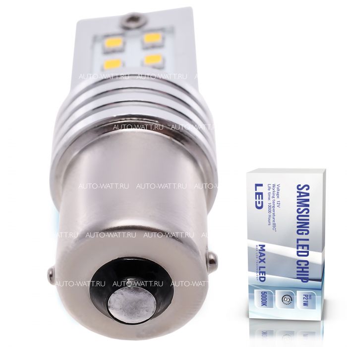 Светодиодная лампа P21W 1156 – Max-Samsung Chip 12W Белая