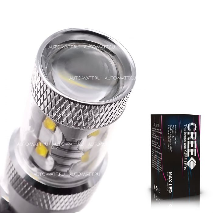 Светодиодная лампа W21/5W 7443 – 10 CREE 50W Белая