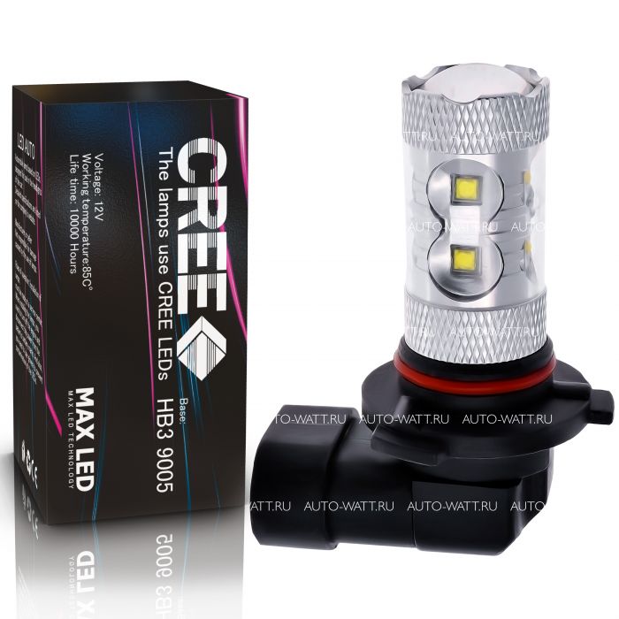 Светодиодная лампа HB3 9005 – 10 CREE 50W Линза