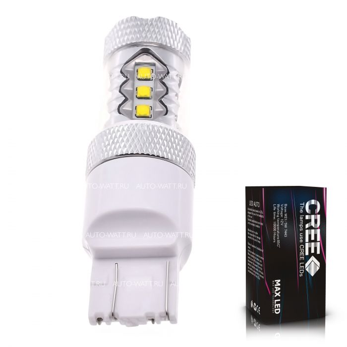 Светодиодная лампа W21/5W 7443 – 16 CREE 80W Белая