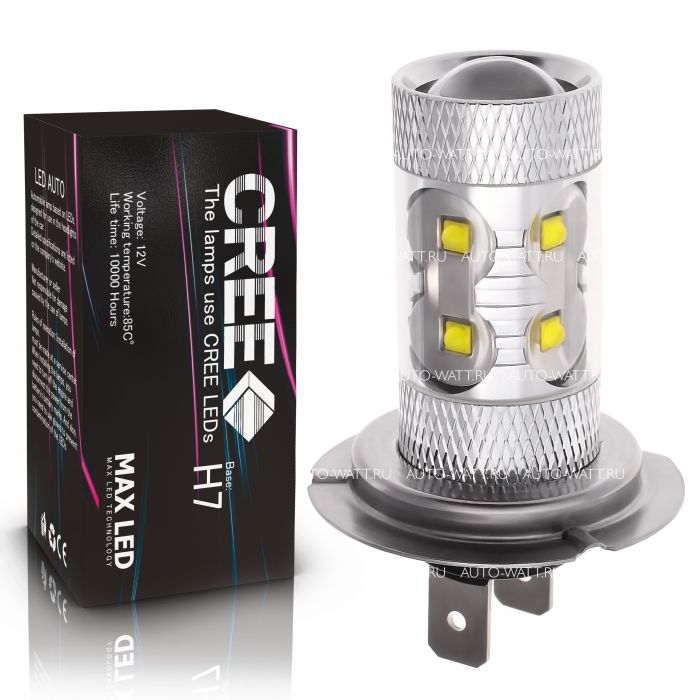 Светодиодная лампа H7 – 10 CREE 50W