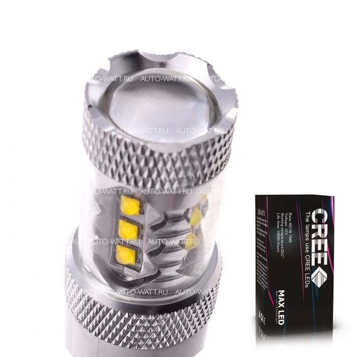 Светодиодная лампа W21W 7440 – 16 CREE 80W Белая