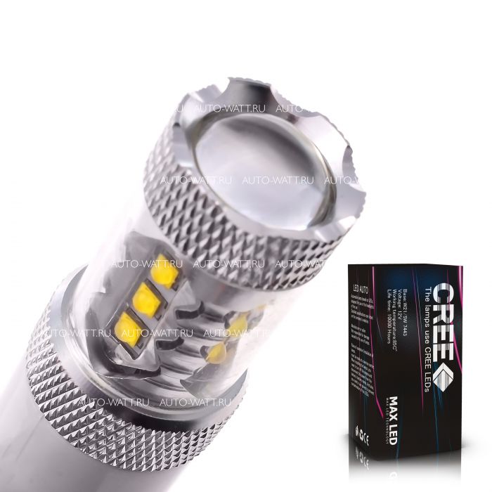 Светодиодная лампа W21/5W 7443 – 16 CREE 80W Белая