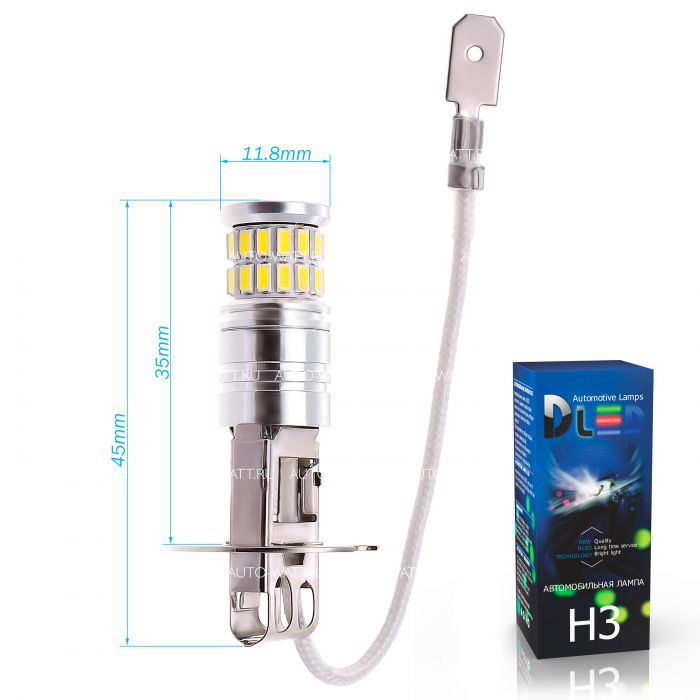 Светодиодная лампа H3 – 36 SMD3014 9W