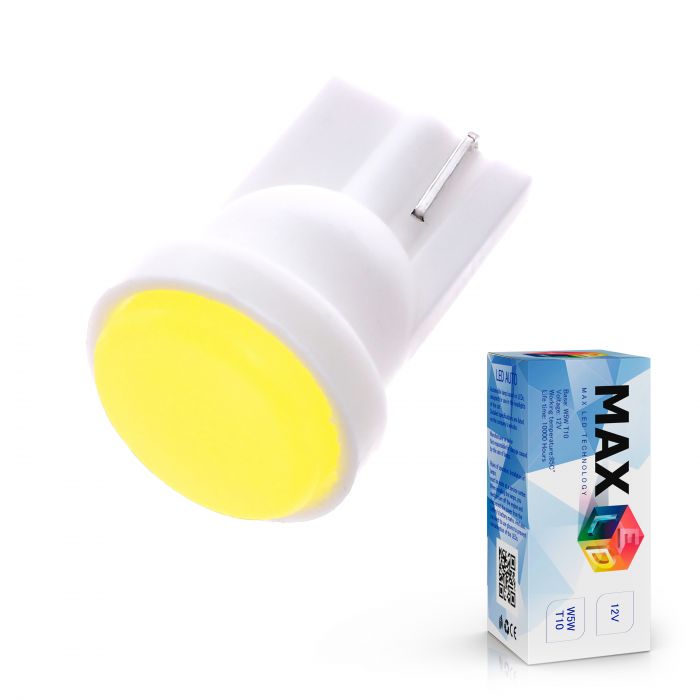 Светодиодная лампа T10 W5W – Max-COB 1Led 1W Белая