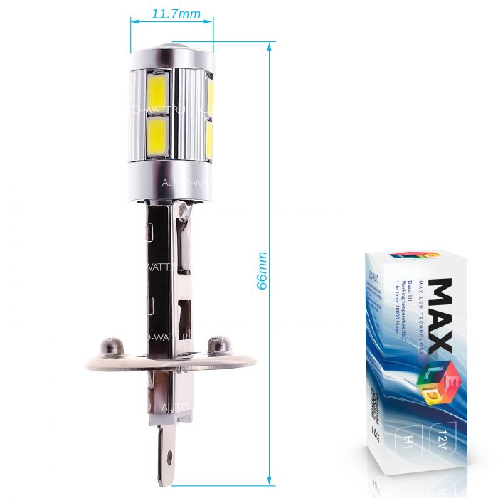 Светодиодная лампа H1 – Max-Road 10Led + Линза 4W