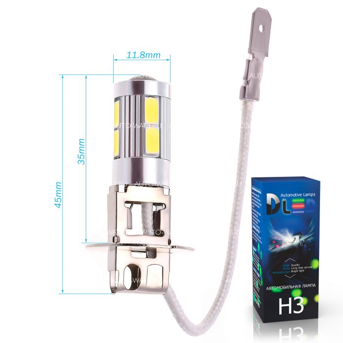 Светодиодная лампа H3 – 9 CREE+5630 6W