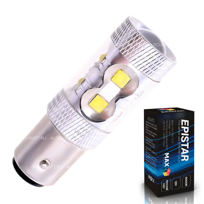Светодиодная лампа P21/5W 1157 – 10 EPISTAR 50W Белая