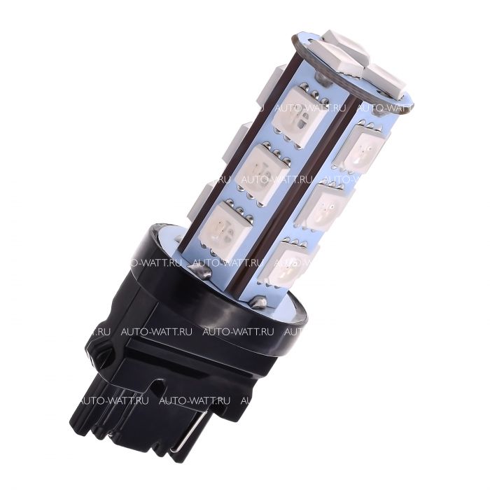 Светодиодная лампа P27W 3156 – 18 SMD5050 4.32W Красная