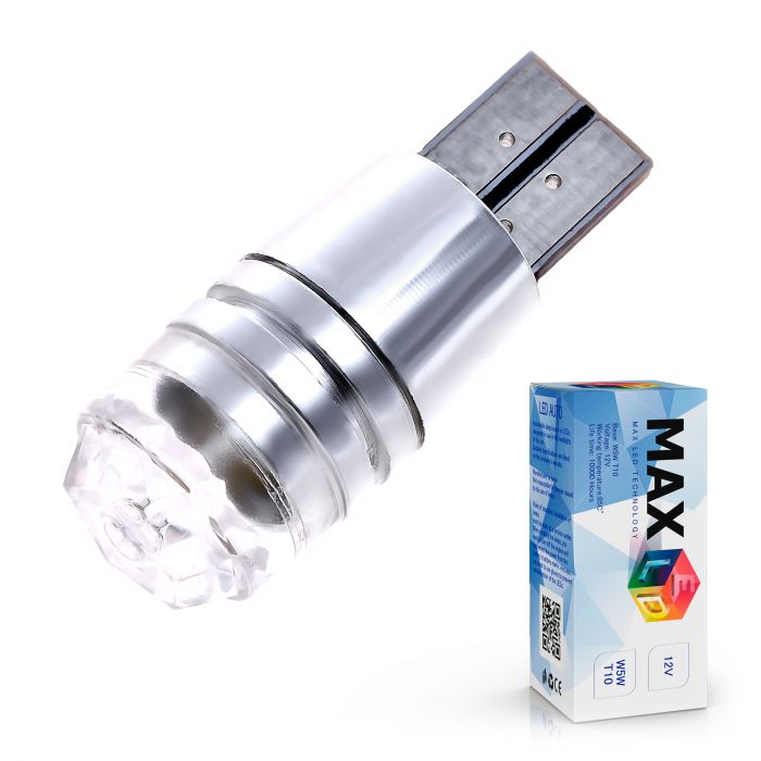 Светодиодная лампа T10 W5W – Max-Cristal 3W Белая