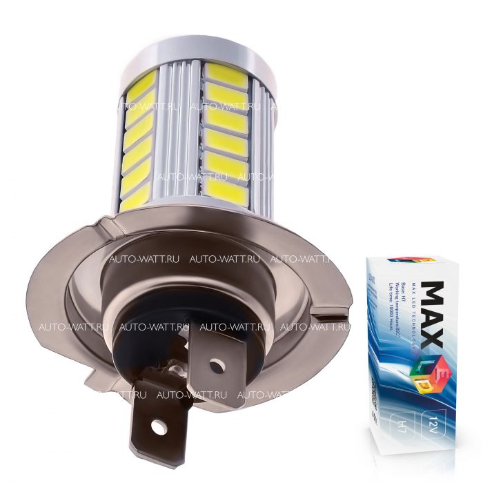 Светодиодная лампа H7 – Max-Road 33Led Линза 13W