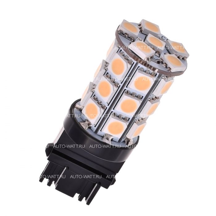 Светодиодная лампа P27/7W 3157 – 27 SMD5050 6.48W Жёлтая