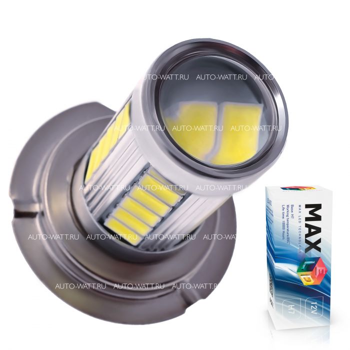Светодиодная лампа H7 – Max-Road 33Led Линза 13W