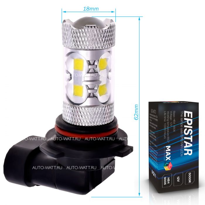 Светодиодная лампа HB4 9006 – 10 EPISTAR 50W