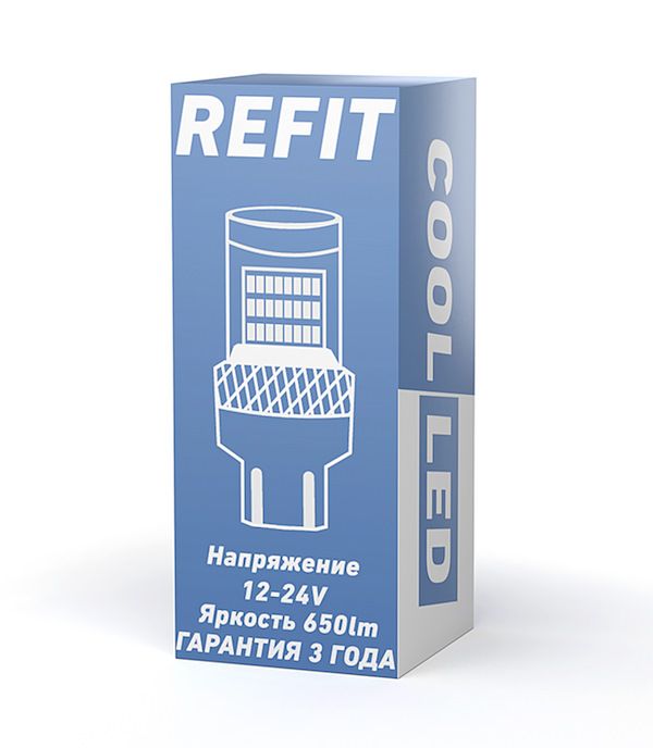 Светодиодная лампа P27W 3156 – REFIT 6W Белая
