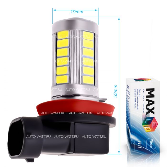 Светодиодная лампа H11 – Max-Road 33Led Линза 13W