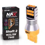 Светодиодная лампа W21/5W 7443 – NAX Shaft LG 15W Оранжевая (1шт)