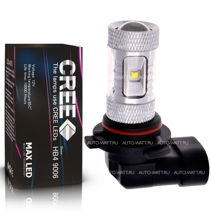 Светодиодная лампа HB4 9006 – 6 CREE XB 30W Линза