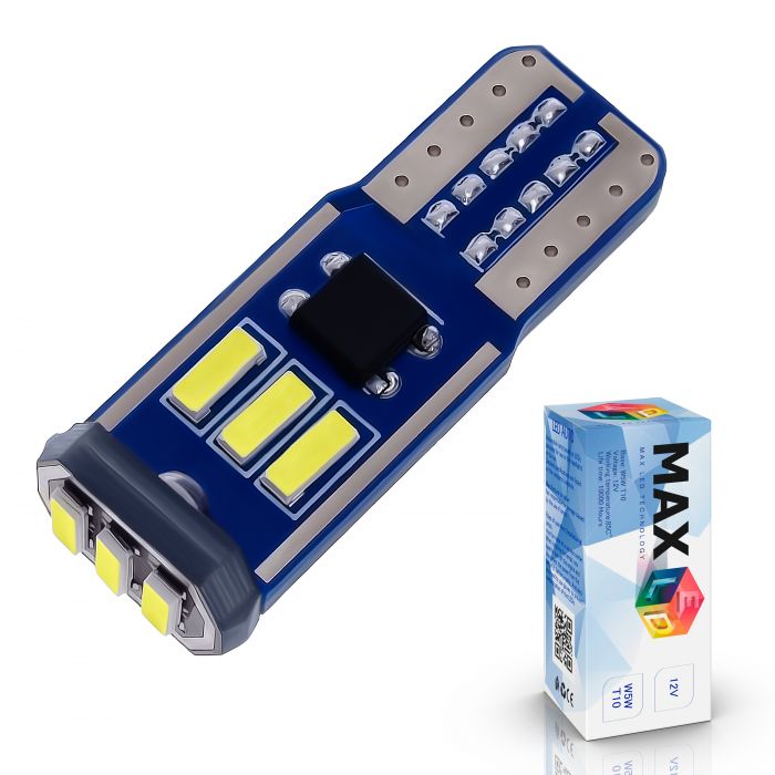 Светодиодная лампа W5W T10 – Max-Visiko 9Led 2Вт Белая