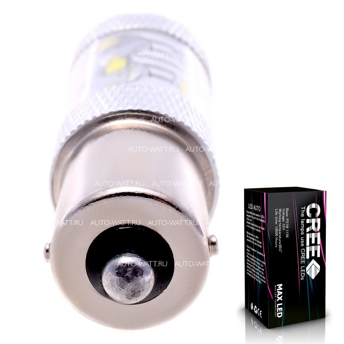 Светодиодная лампа P21W 1156 – 16 CREE 80W Белая