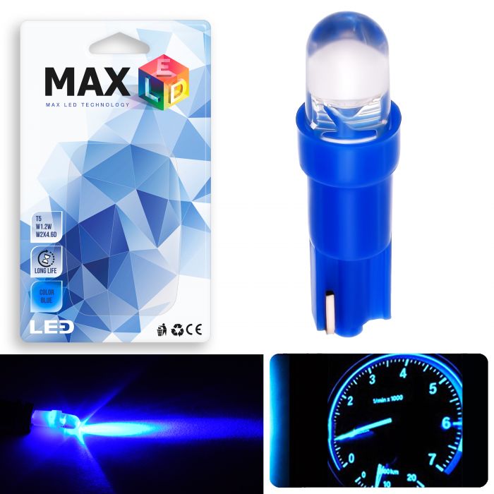Светодиодная лампа T5 – 1 Dip-Led 0.1W Синяя