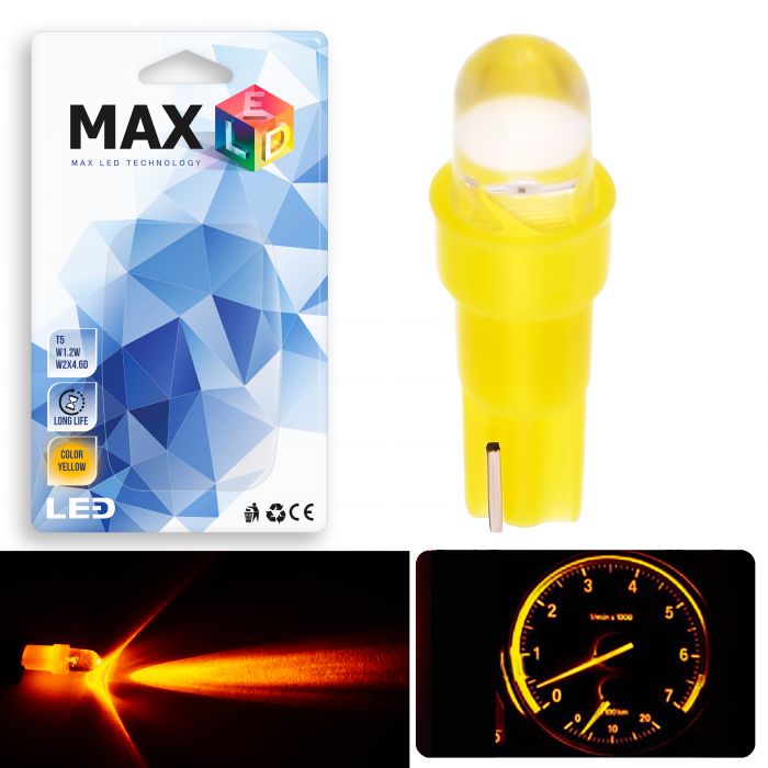 Светодиодная лампа T5 – 1 Dip-Led 0.1W Желтая
