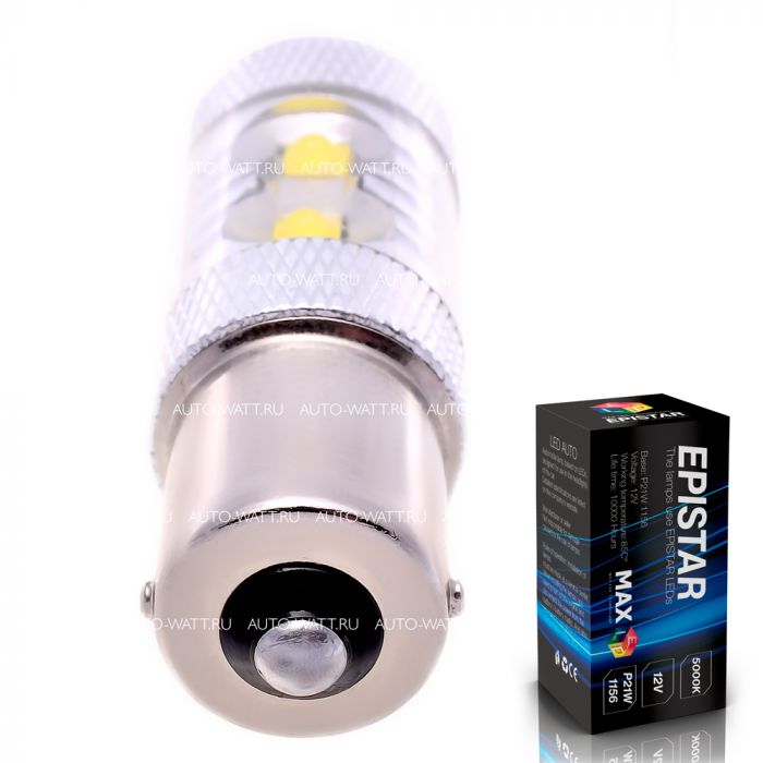 Светодиодная лампа P21W 1156 – 10 EPISTAR 50W Белая