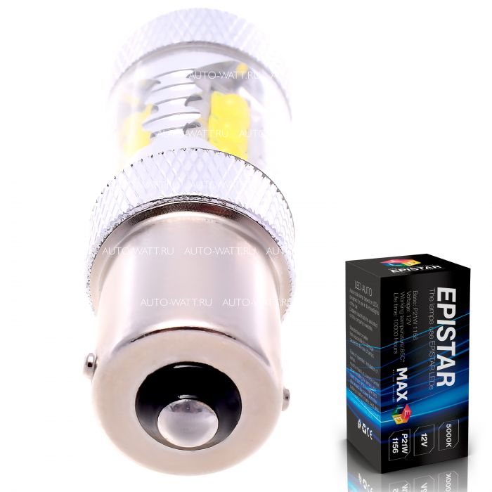 Светодиодная лампа P21W 1156 – 16 EPISTAR 80W Белая