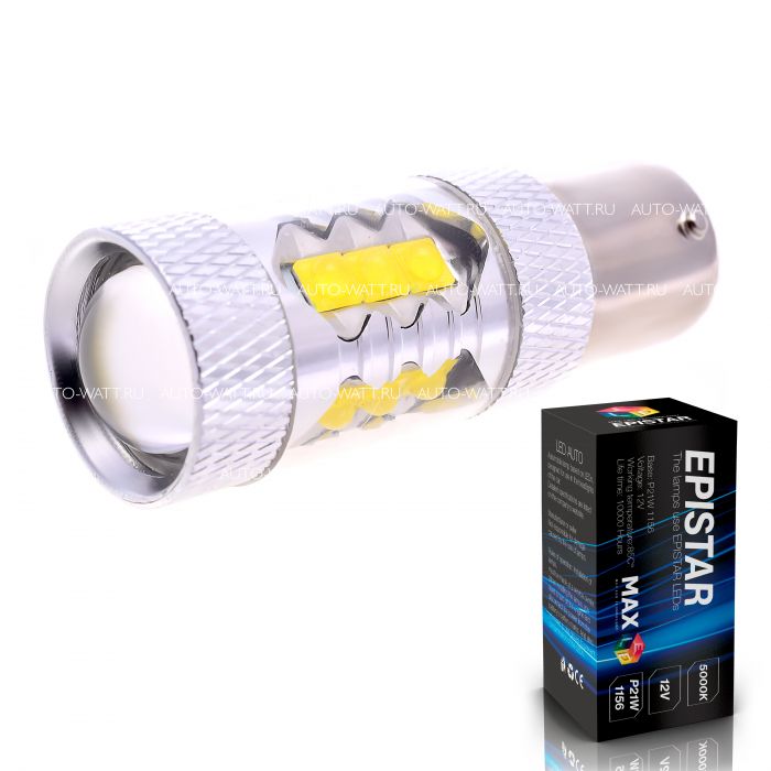 Светодиодная лампа P21W 1156 – 16 EPISTAR 80W Белая