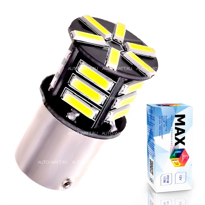 Светодиодная лампа P21W 1156 – Max-7014 5W Белая
