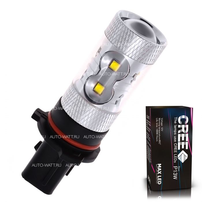 Светодиодная лампа P13W – 10 CREE 50W Линза