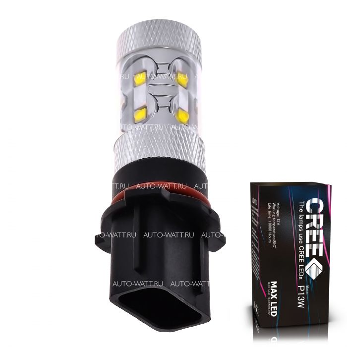 Светодиодная лампа P13W – 10 CREE 50W Линза