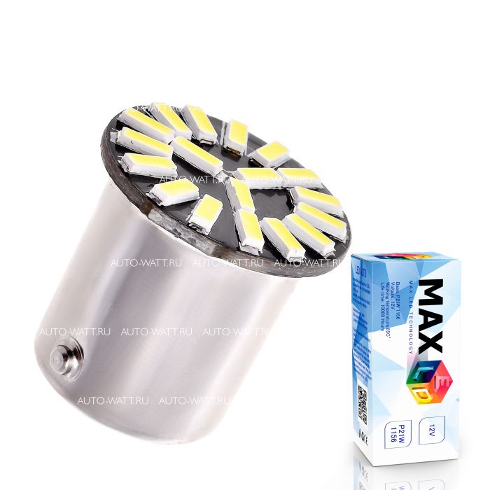 Светодиодная лампа P21W 1156 – Max-7014 3.6W Белая