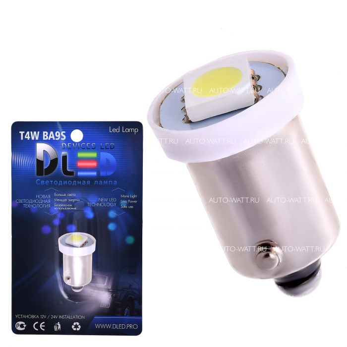 Светодиодная лампа T4W BA9S – 1 SMD5050 0.24W
